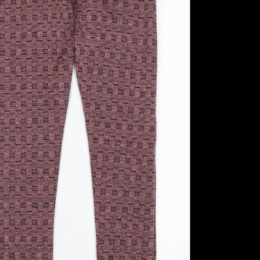 Preworn Womens Pink  Polyester Sweatpants Trousers Size M L30 in Regular