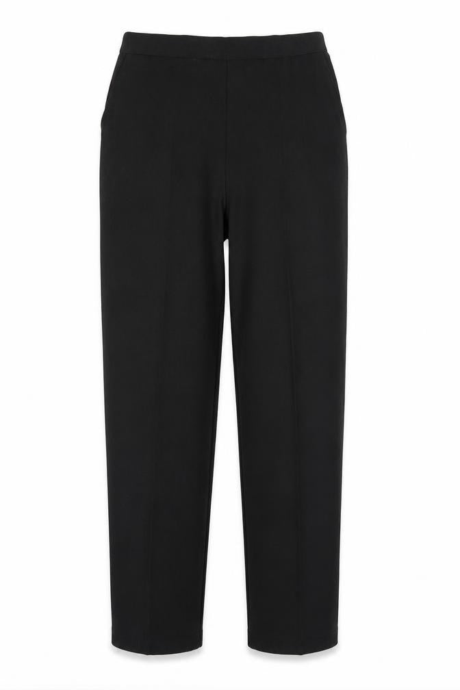 Preworn Womens Black  Polyester Trousers  Size 16 L28 in Regular