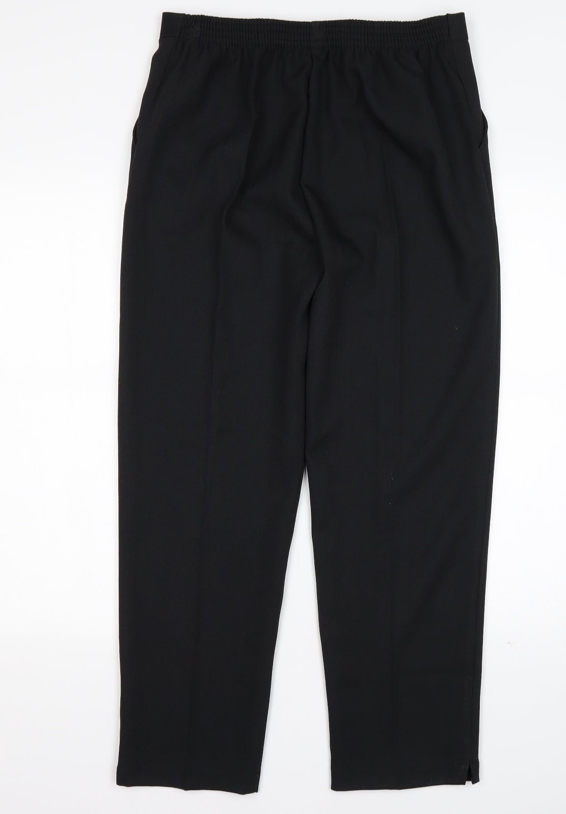 Preworn Womens Black  Polyester Trousers  Size 16 L28 in Regular