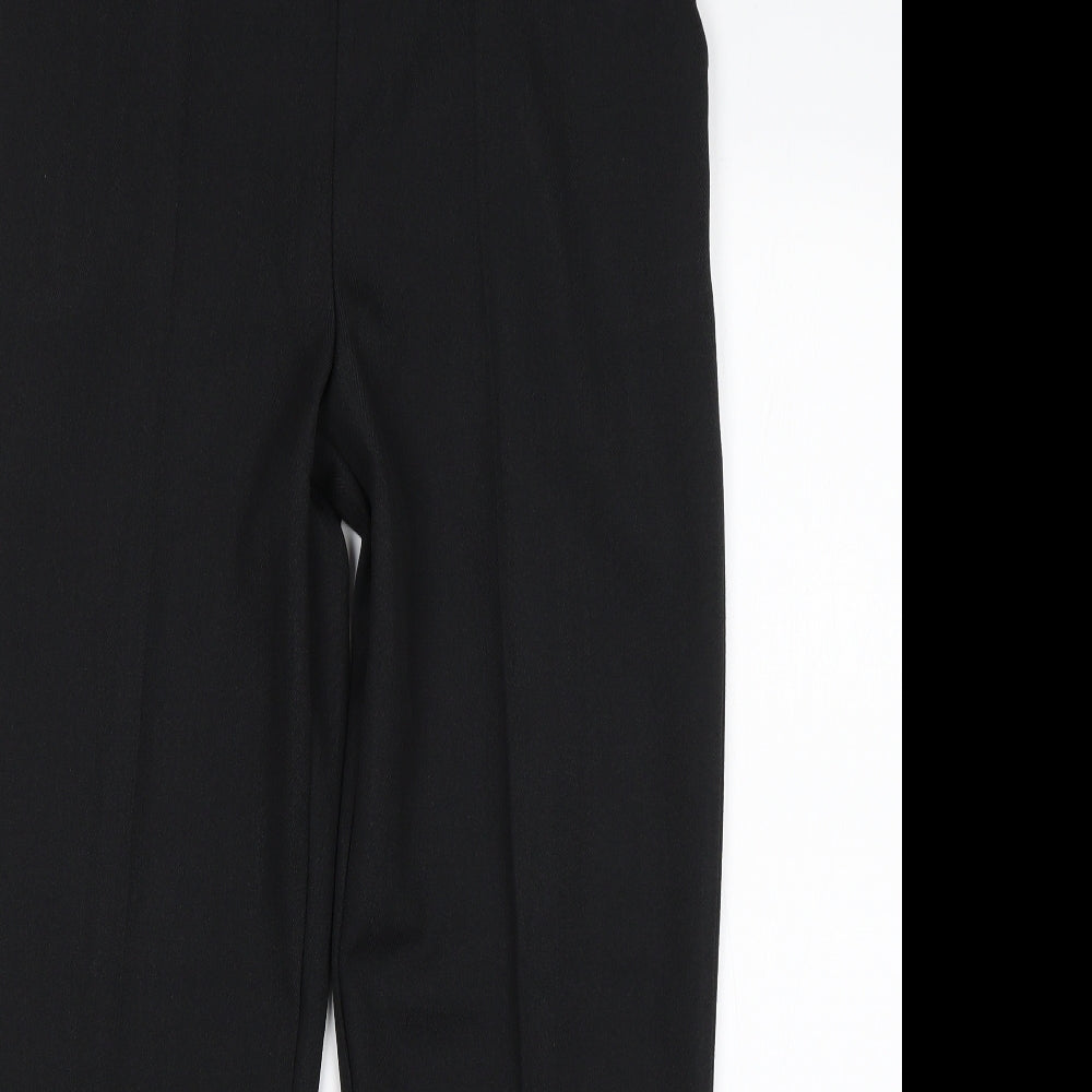 Preworn Womens Black  Polyester Trousers  Size 16 L28 in Regular