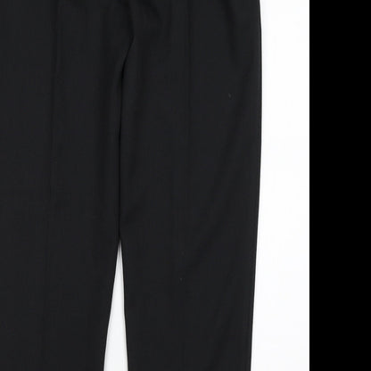 Preworn Womens Black  Polyester Trousers  Size 16 L28 in Regular