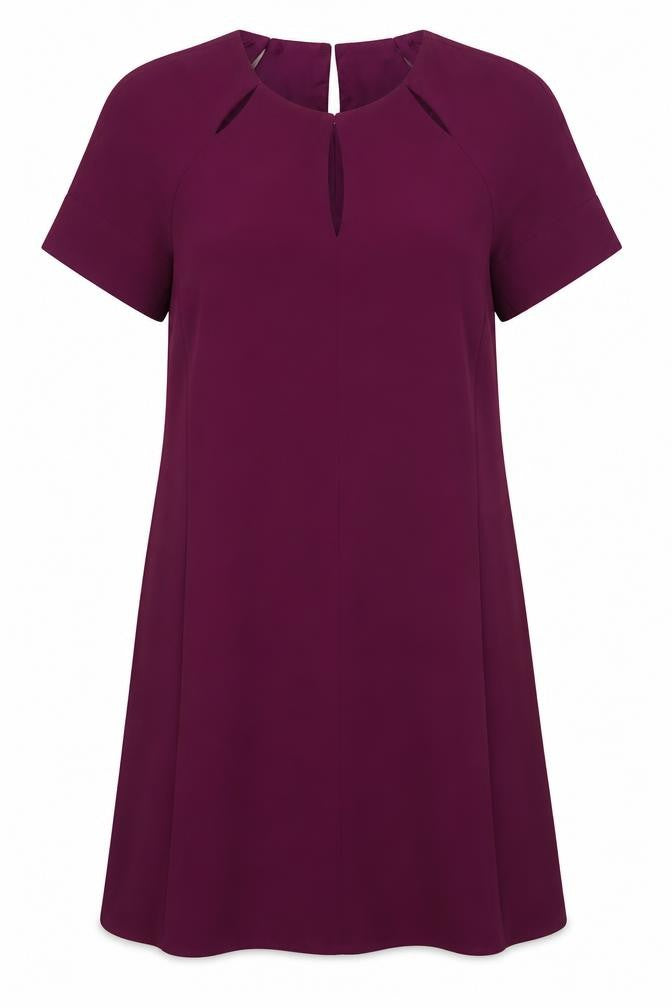 Phase Eight Womens Purple  Polyester A-Line  Size 10  Round Neck Button