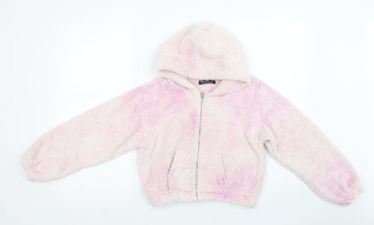 Select Girls Pink Batik  Basic Jacket Jacket Size 14 Years  Zip