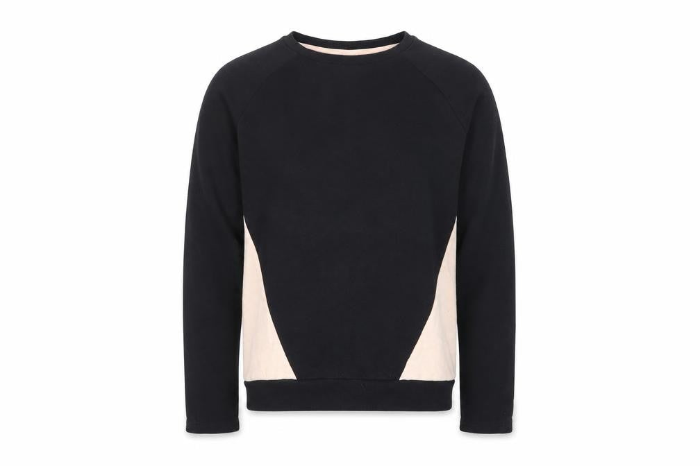 TU Girls Black Colourblock Cotton Pullover Sweatshirt Size 11 Years
