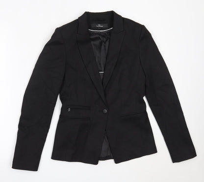 Next Womens Black  Polyester Jacket Blazer Size 6