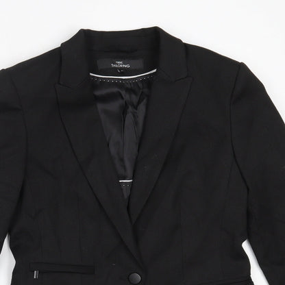 Next Womens Black  Polyester Jacket Blazer Size 6