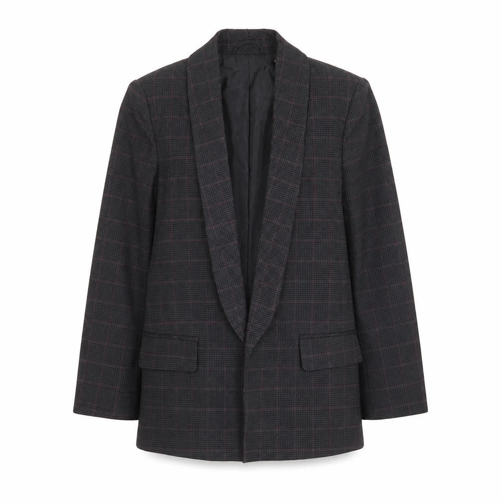 Dorothy Perkins Womens Grey Check Polyester Jacket Blazer Size 4