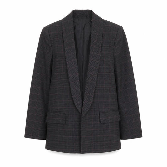 Dorothy Perkins Womens Grey Check Polyester Jacket Blazer Size 4