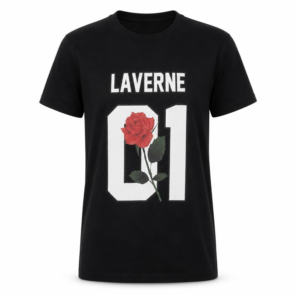 Canvas Womens Black  Cotton Basic T-Shirt Size S Round Neck - laverne