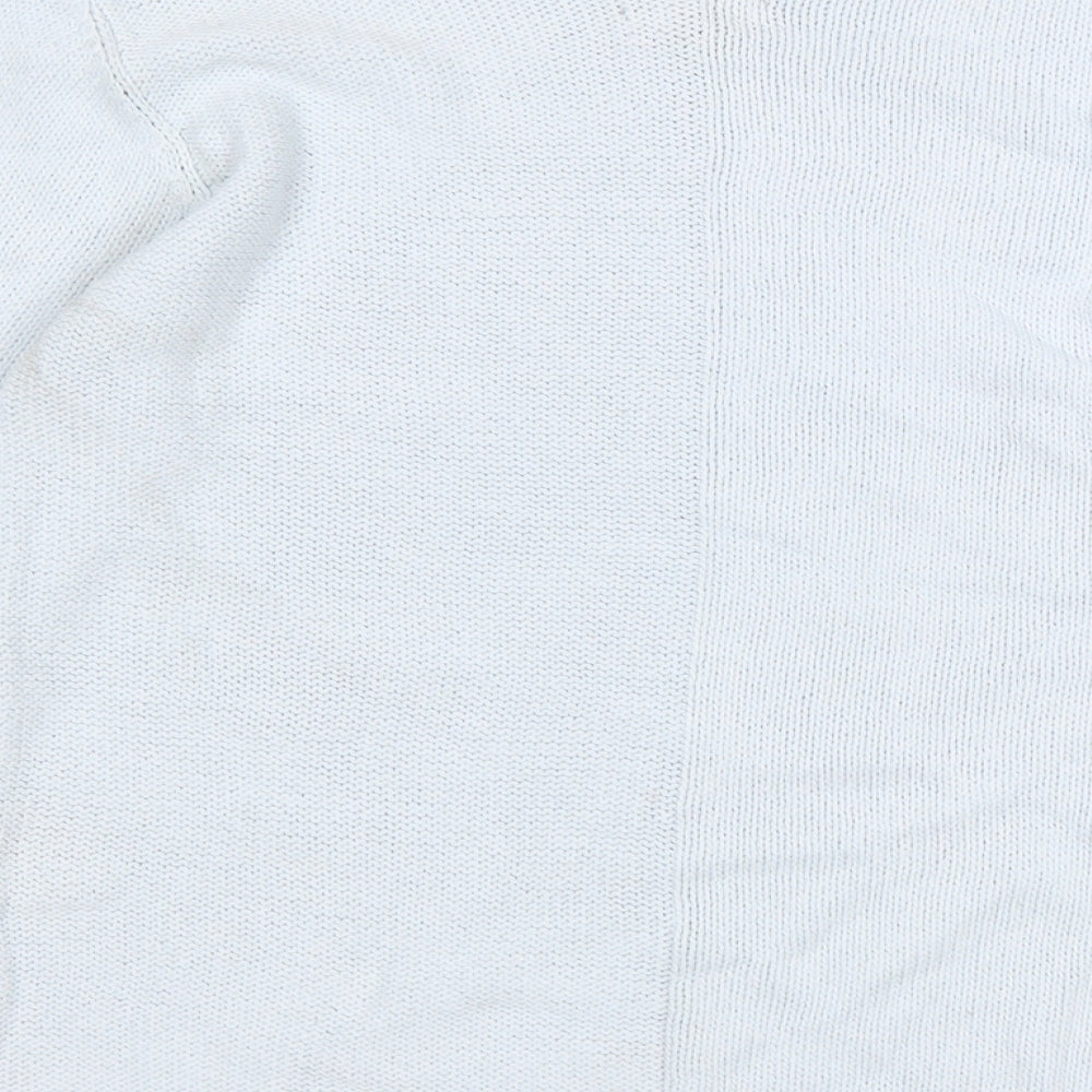Per Una  Womens Blue Round Neck  Viscose Pullover Jumper Size 8
