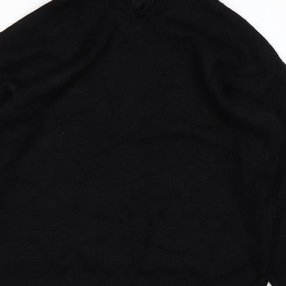Papaya Womens Black Collared  Acrylic Pullover Jumper Size M