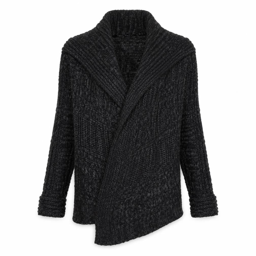 Preworn Womens Grey V-Neck  Acrylic Cardigan Jumper Size S