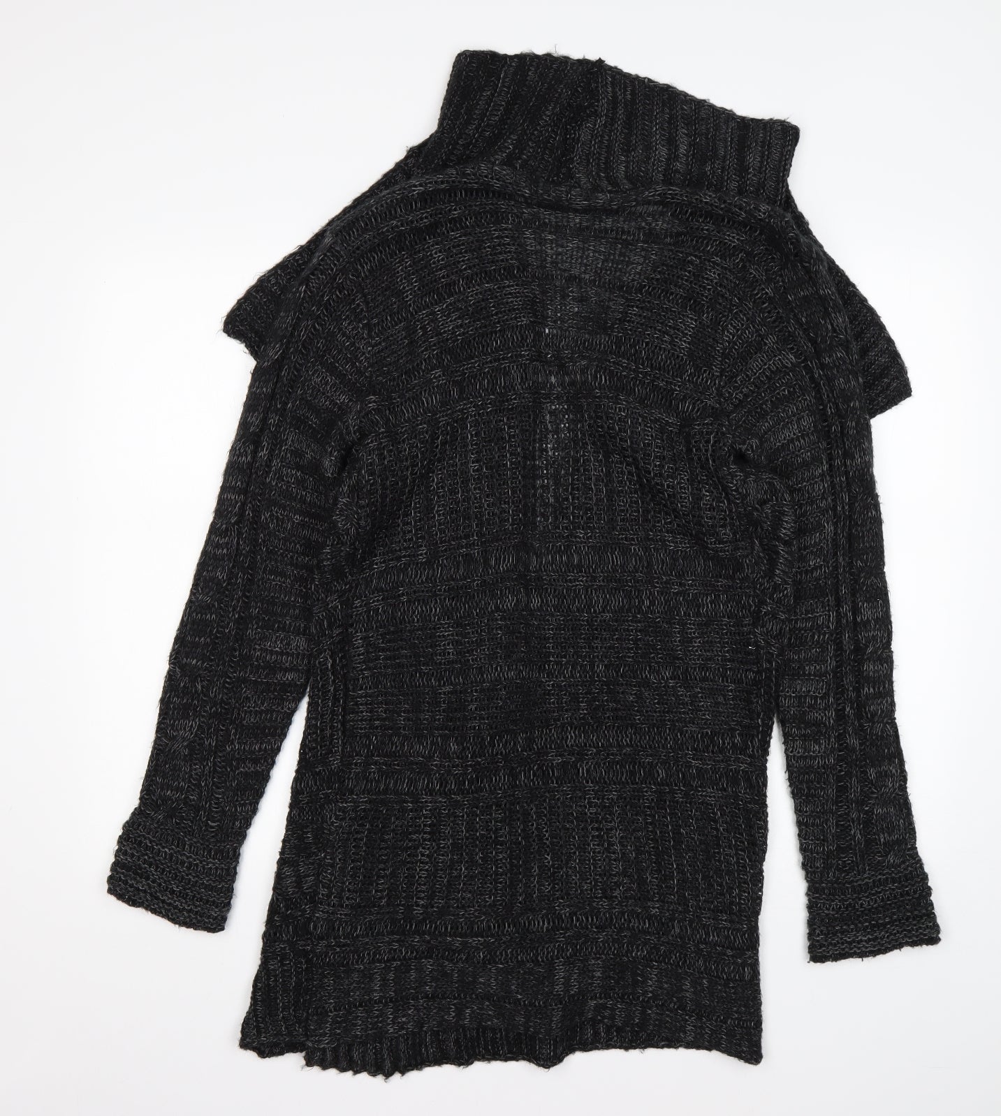Preworn Womens Grey V-Neck  Acrylic Cardigan Jumper Size S