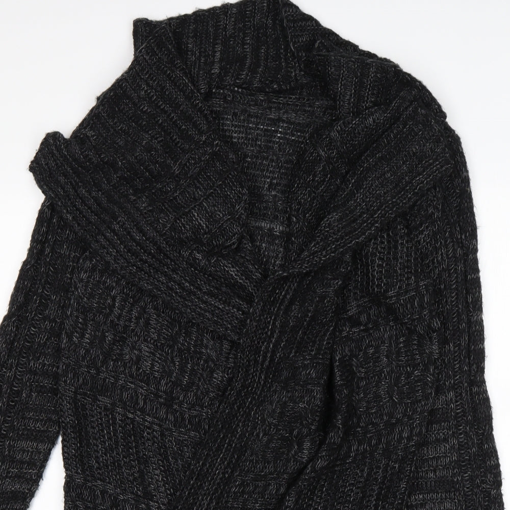 Preworn Womens Grey V-Neck  Acrylic Cardigan Jumper Size S