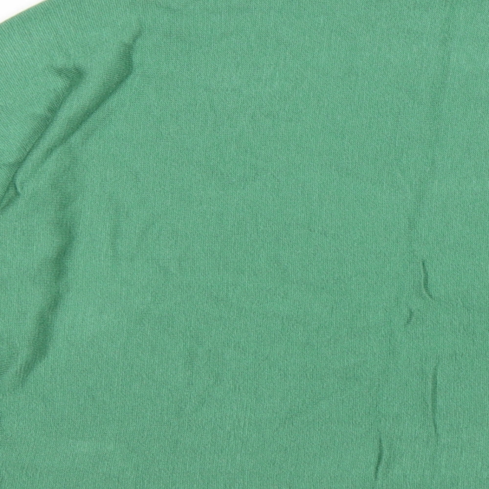 M&S Womens Green Round Neck  Acrylic Pullover Jumper Size S