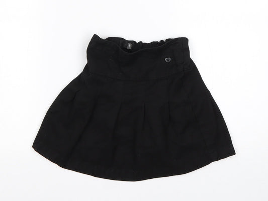 Nutmeg Girls Black  Polyester A-Line Skirt Size 4-5 Years  Regular