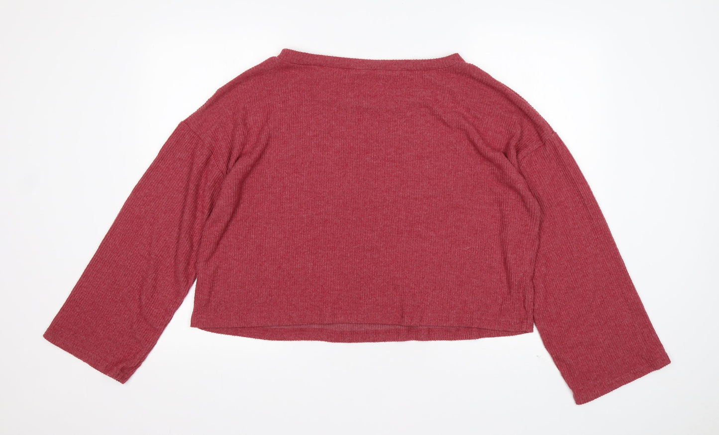 New Look Womens Pink Round Neck  Polyester Pullover Jumper Size L
