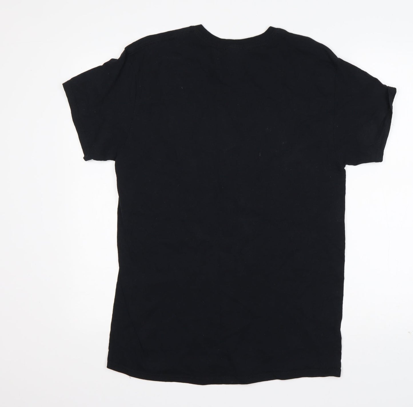 Gildan Womens Black  Cotton Basic T-Shirt Size M Round Neck - Woman Like Me
