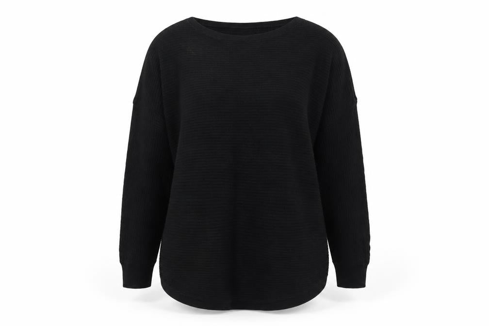 George Womens Black Round Neck  Acrylic Pullover Jumper Size 12