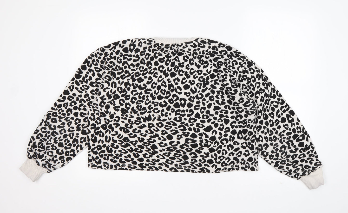 Zara Womens Multicoloured Animal Print  Pullover Sweatshirt Size L   - Cropped