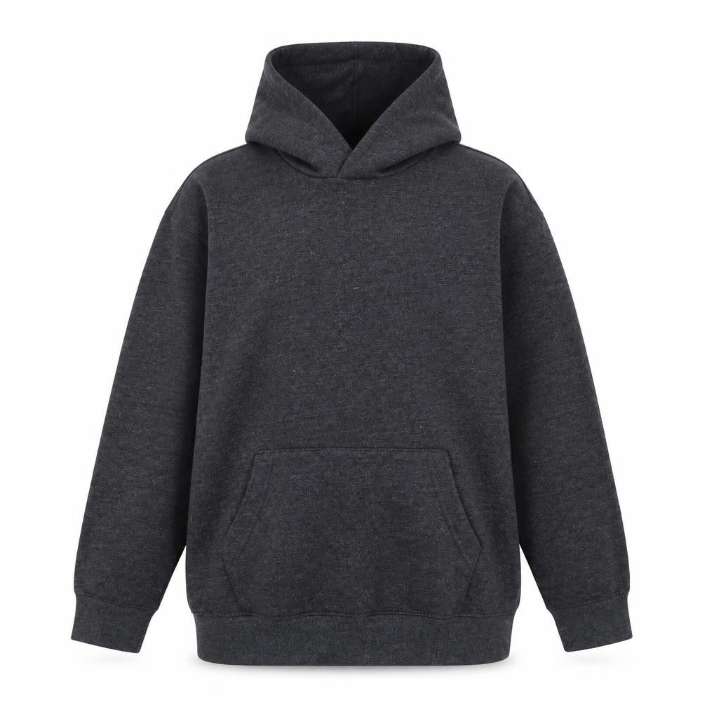 Preworn Boys Grey  Cotton Pullover Hoodie Size 7-8 Years