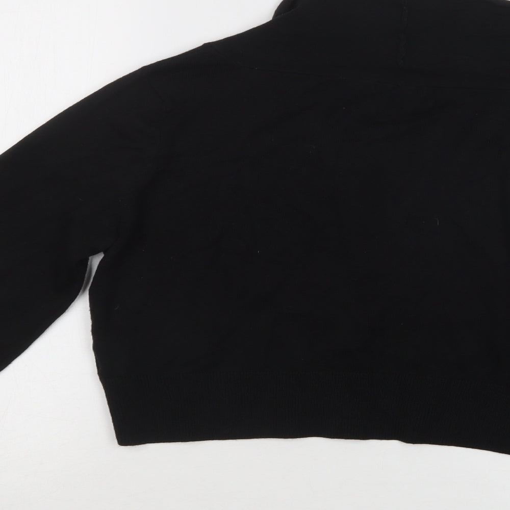 La Redoute Womens Black V-Neck  Acrylic Cardigan Jumper Size 14