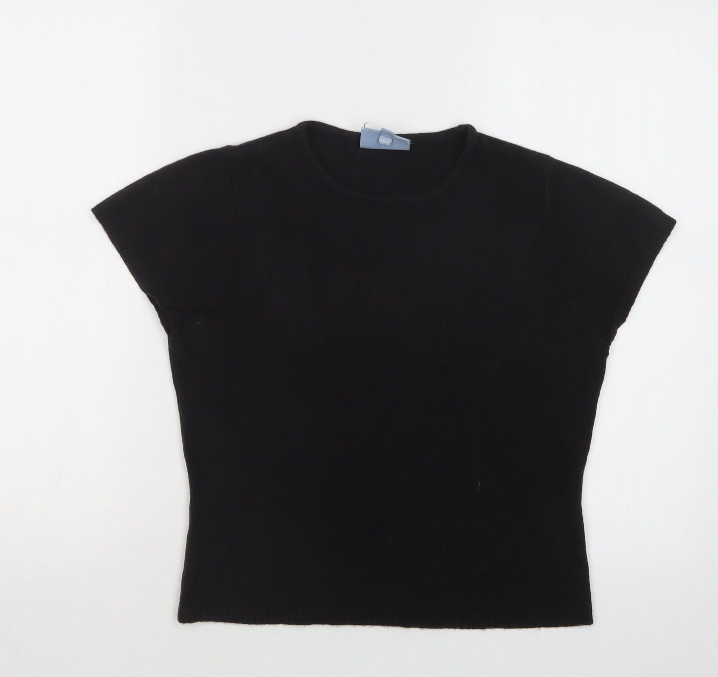 Award Womens Black Crew Neck  Acrylic Pullover Jumper Size M