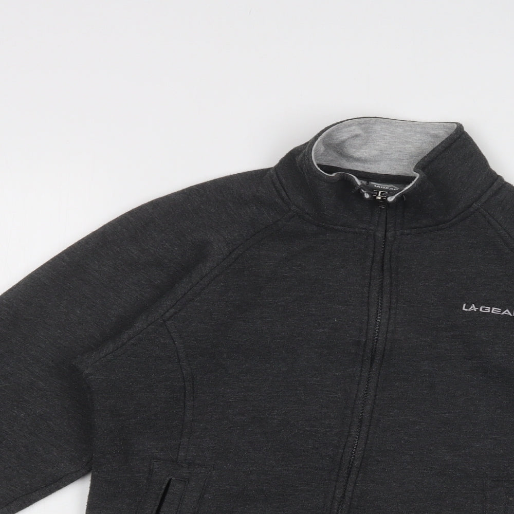 LA Gear Womens Grey  Polyester Full Zip Sweatshirt Size 10  Zip