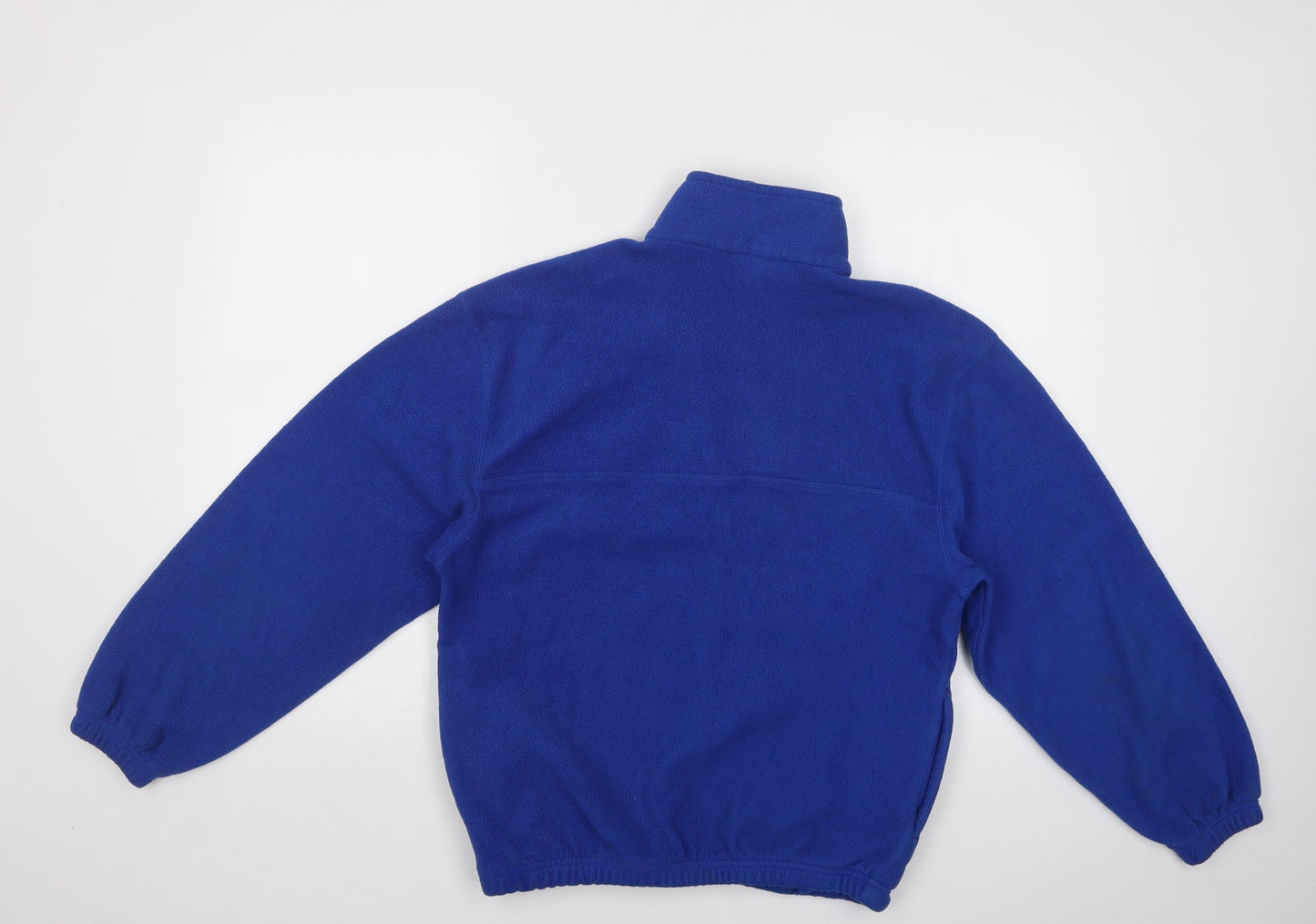 JERZEES Womens Blue  Polyester Henley Hoodie Size M  Zip