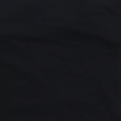 Pull&Bear Womens Black  Cotton Basic T-Shirt Size S Crew Neck - New York