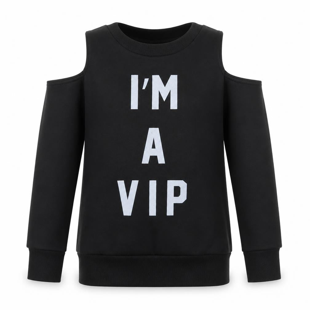 Boohoo Girls Black  Polyester Pullover Sweatshirt Size 7-8 Years  Pullover - I'm A VIP