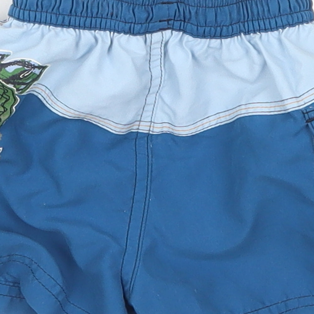 NEXT Boys Blue  Polyester Cropped Trousers Size 3-6 Months   - Crocodile Swim Shorts