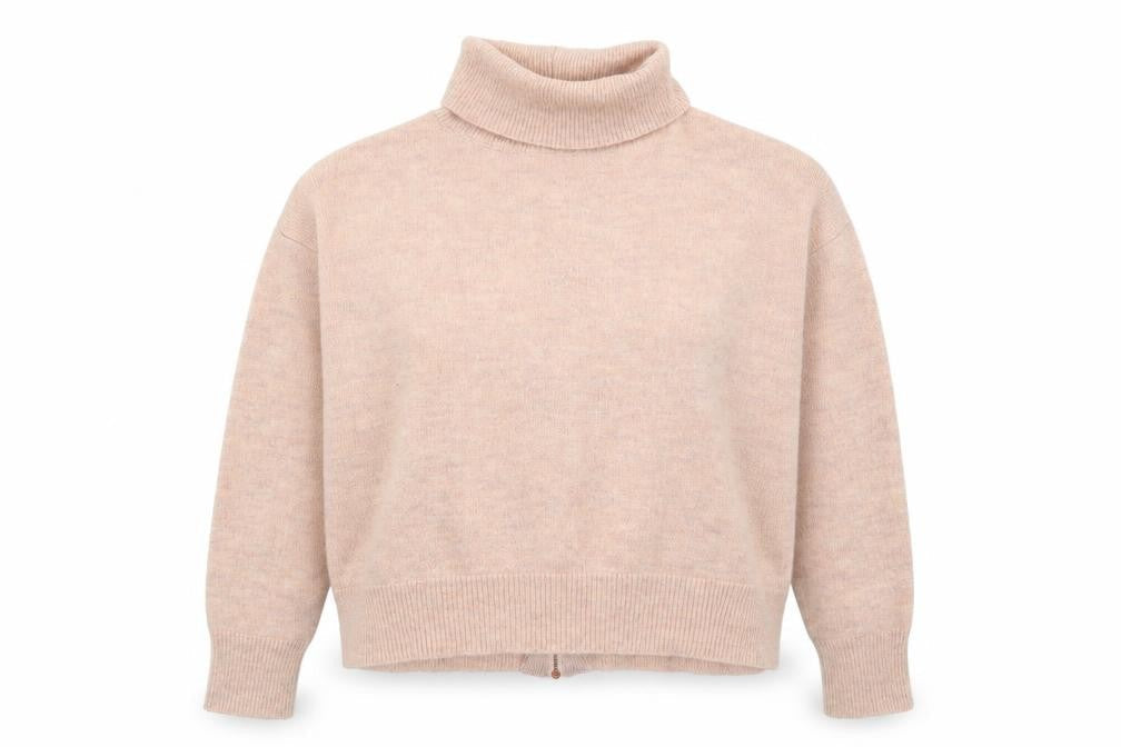 Preworn Womens Pink Roll Neck  Acrylic Pullover Jumper Size 10