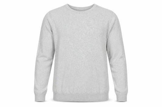 Cedarwood State Mens Grey Round Neck Cotton Pullover Jumper Size S