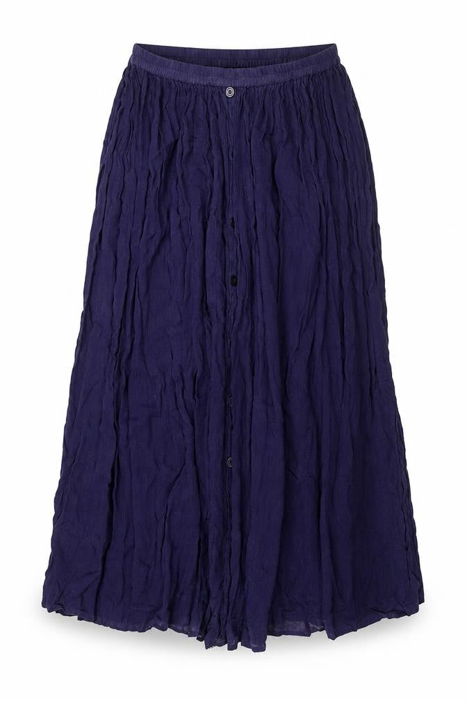 Pa lucci Womens Blue  Viscose A-Line Skirt Size 28 in   Button