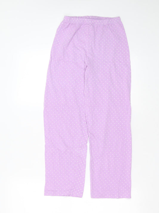 TU Girls Purple Spotted Cotton  Pyjama Pants Size 9-10 Years