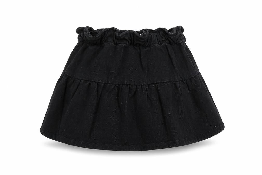 LEFTIES Girls Black  Cotton Mini Skirt Size 9-10 Years  Regular