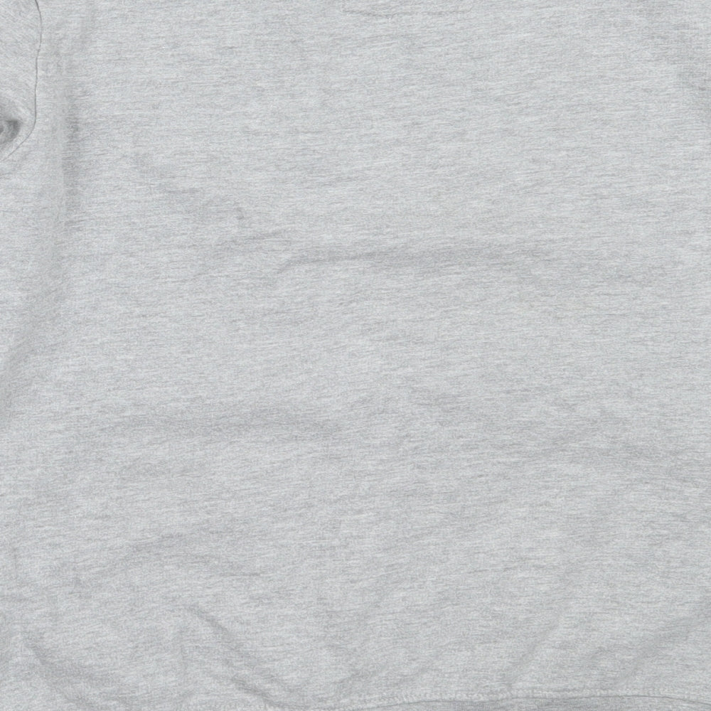 Bershka Womens Grey  Cotton Pullover Sweatshirt Size S