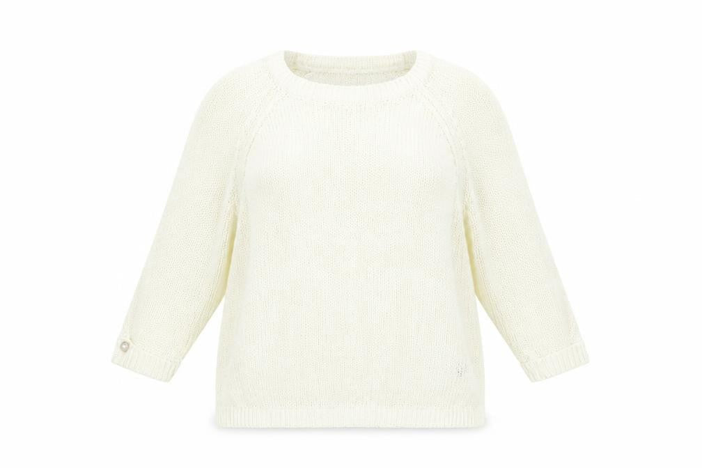 Wallis Womens White Crew Neck  Acrylic Pullover Jumper Size L