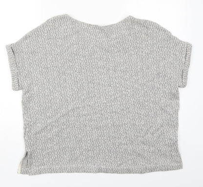 Tu Womens Grey Round Neck  Polyester Pullover Jumper Size 16