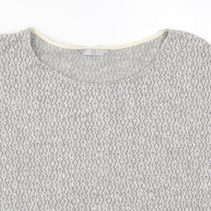 Tu Womens Grey Round Neck  Polyester Pullover Jumper Size 16