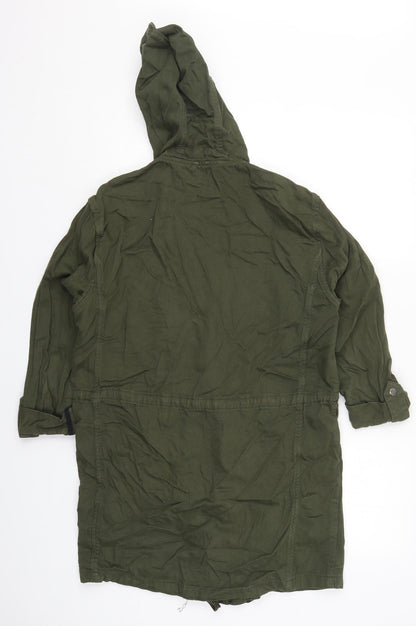 Topshop Womens Green   Jacket  Size 8  Zip