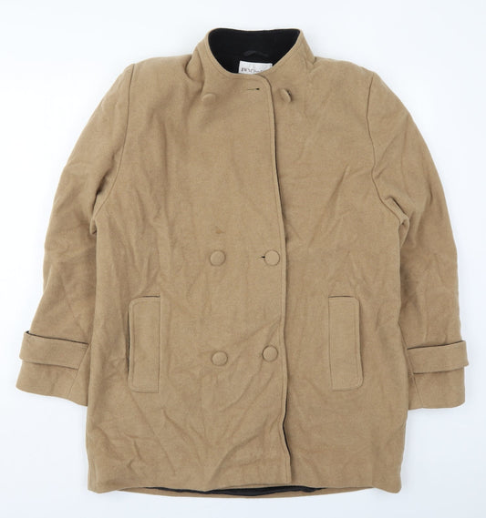 EWM Womens Beige   Pea Coat Coat Size 16  Button