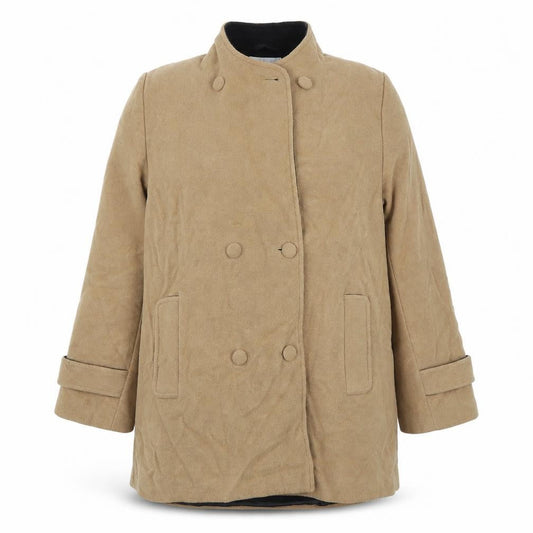 EWM Womens Beige   Pea Coat Coat Size 16  Button