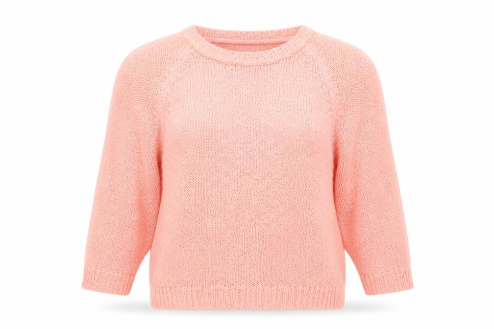 Select Womens Pink Round Neck  Acrylic Pullover Jumper Size 10