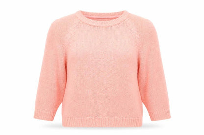 Select Womens Pink Round Neck  Acrylic Pullover Jumper Size 10