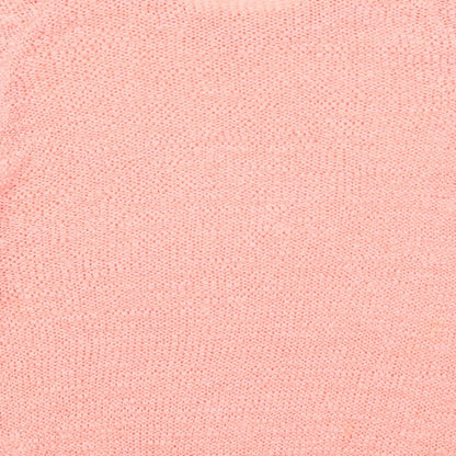 Select Womens Pink Round Neck  Acrylic Pullover Jumper Size 10