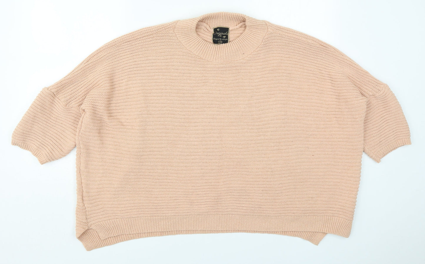 Originals Womens Pink Round Neck  Cotton Pullover Jumper Size S
