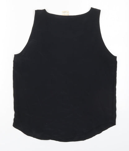 Preloved Preworn Womens Black  Polyester Basic Tank Size 12 Round Neck - Back