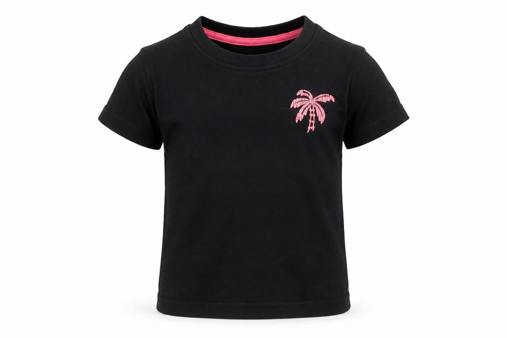 Primark Boys Black  Cotton Basic T-Shirt Size 18-24 Months Crew Neck